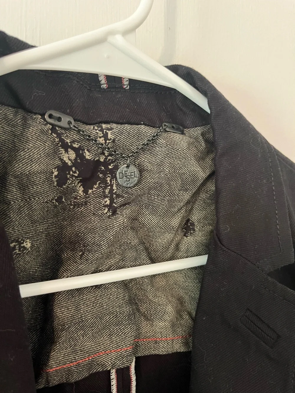 Vintage Diesel Men’s Cotton Blazer Black Size Medium